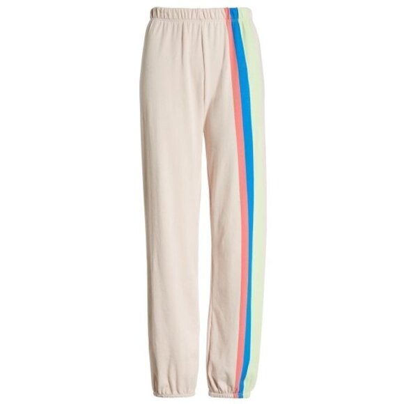 WILDFOX Mellow Stripe Easy Sweatpants, Quartz Pink - Picture 3 of 3